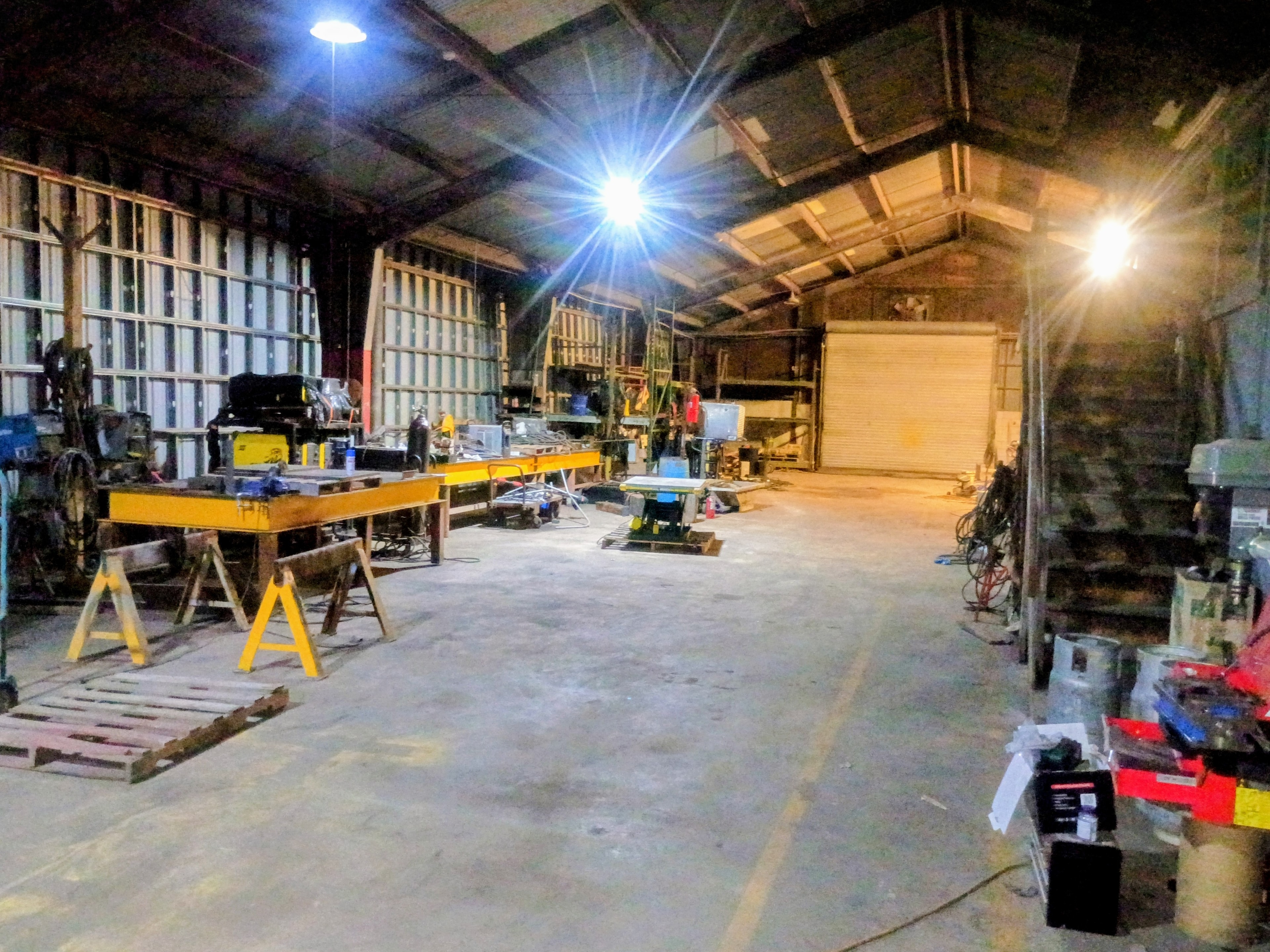 Metal fabrication shop interior